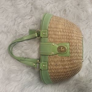 Coach straw bucket bag in excellent condition